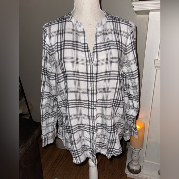 Calvin Klein Jeans flannel top Size M Great for Fall or Winter - Picture 1 of 6